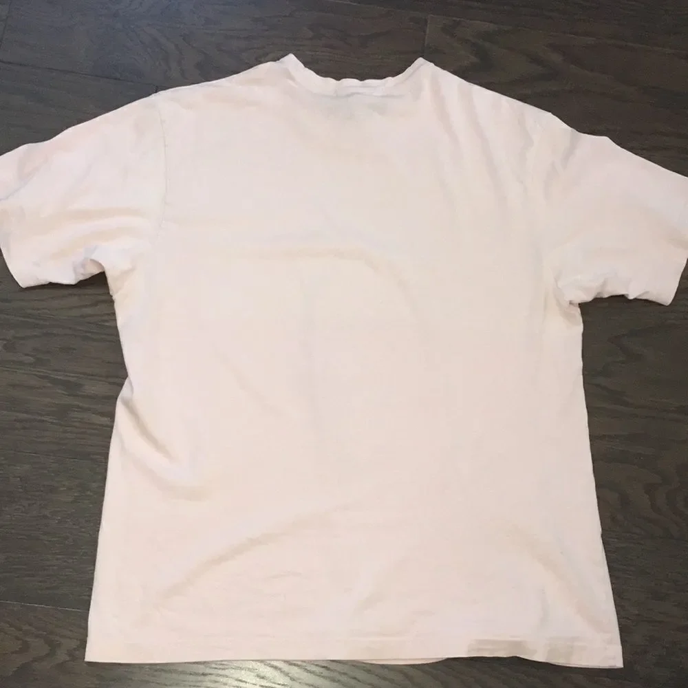 Pale Pink Mauve Banana Republic worn rustic cotton SS t shirt L